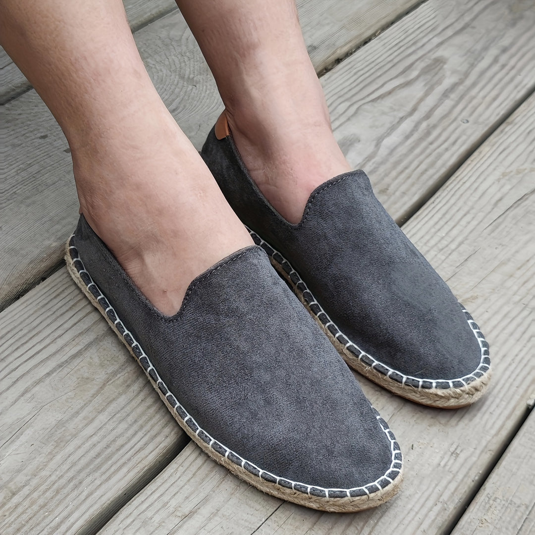 Da Uomo Espadrillas Canvas Slip On Relax Estivo Moderno