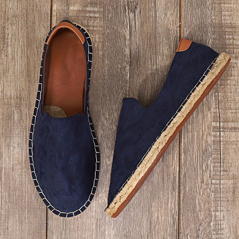 Da Uomo Espadrillas Canvas Slip On Relax Estivo Moderno