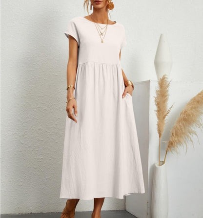 Da Donna Abito Maxi Relax Linea Morbida Casual Moderna