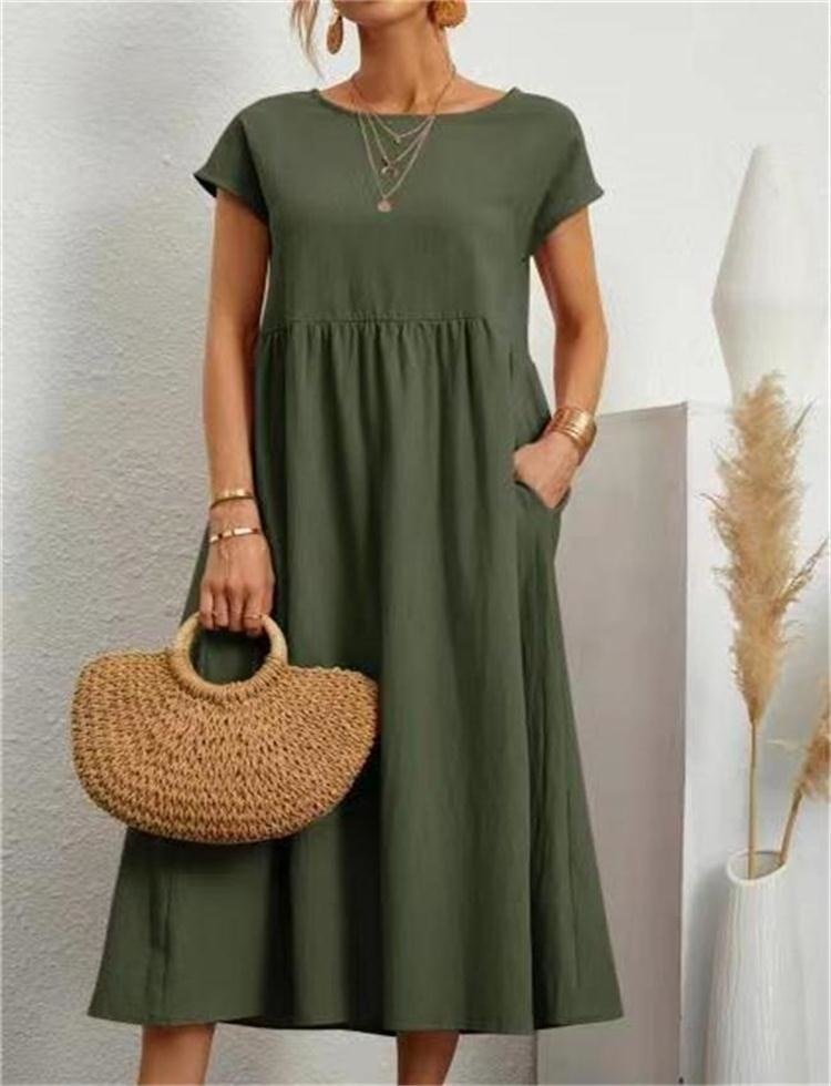 Da Donna Abito Maxi Relax Linea Morbida Casual Moderna