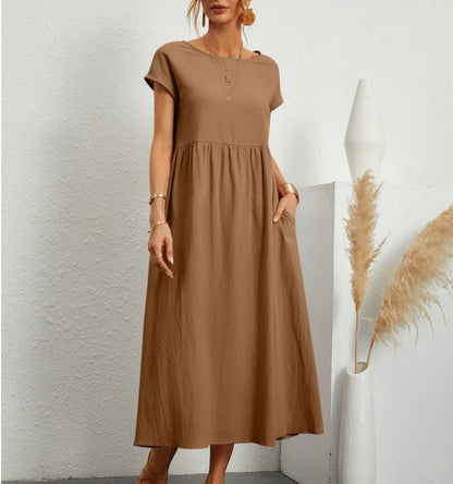 Da Donna Abito Maxi Morbido Linea Fluida Essenziale
