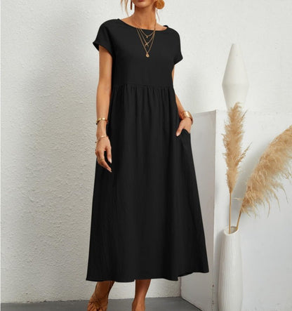 Da Donna Abito Maxi Relax Linea Morbida Casual Moderna
