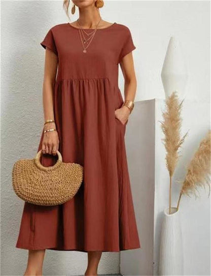 Da Donna Abito Maxi Morbido Linea Fluida Essenziale