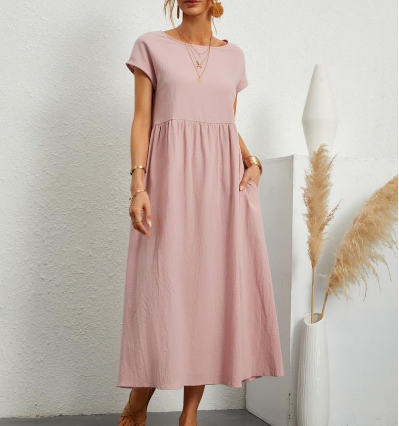 Da Donna Abito Maxi Morbido Linea Fluida Essenziale