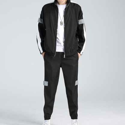 Da Uomo Completo Tuta Zip Riga Urban Casual Moderna