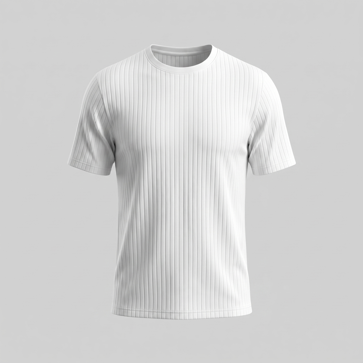 Da Uomo T-Shirt a Costine Girocollo Slim Fit