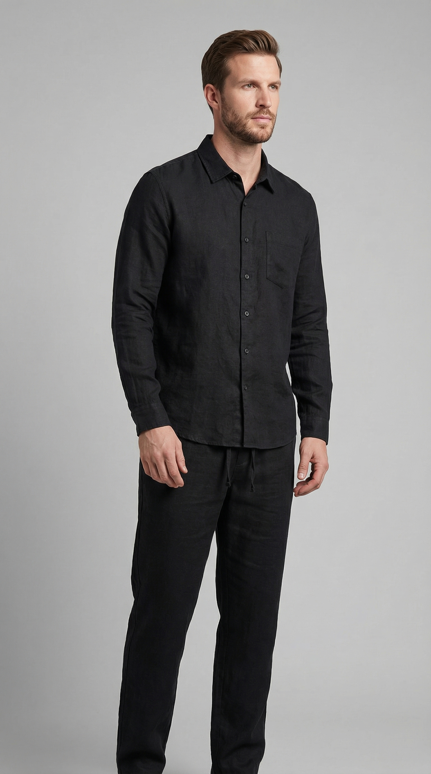 Da Uomo Completo in Lino Relax Smart Casual Moderno