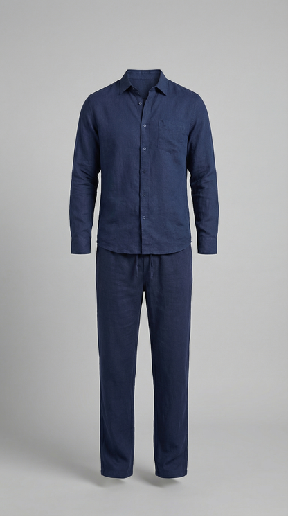 Da Uomo Completo in Lino Relax Smart Casual Moderno