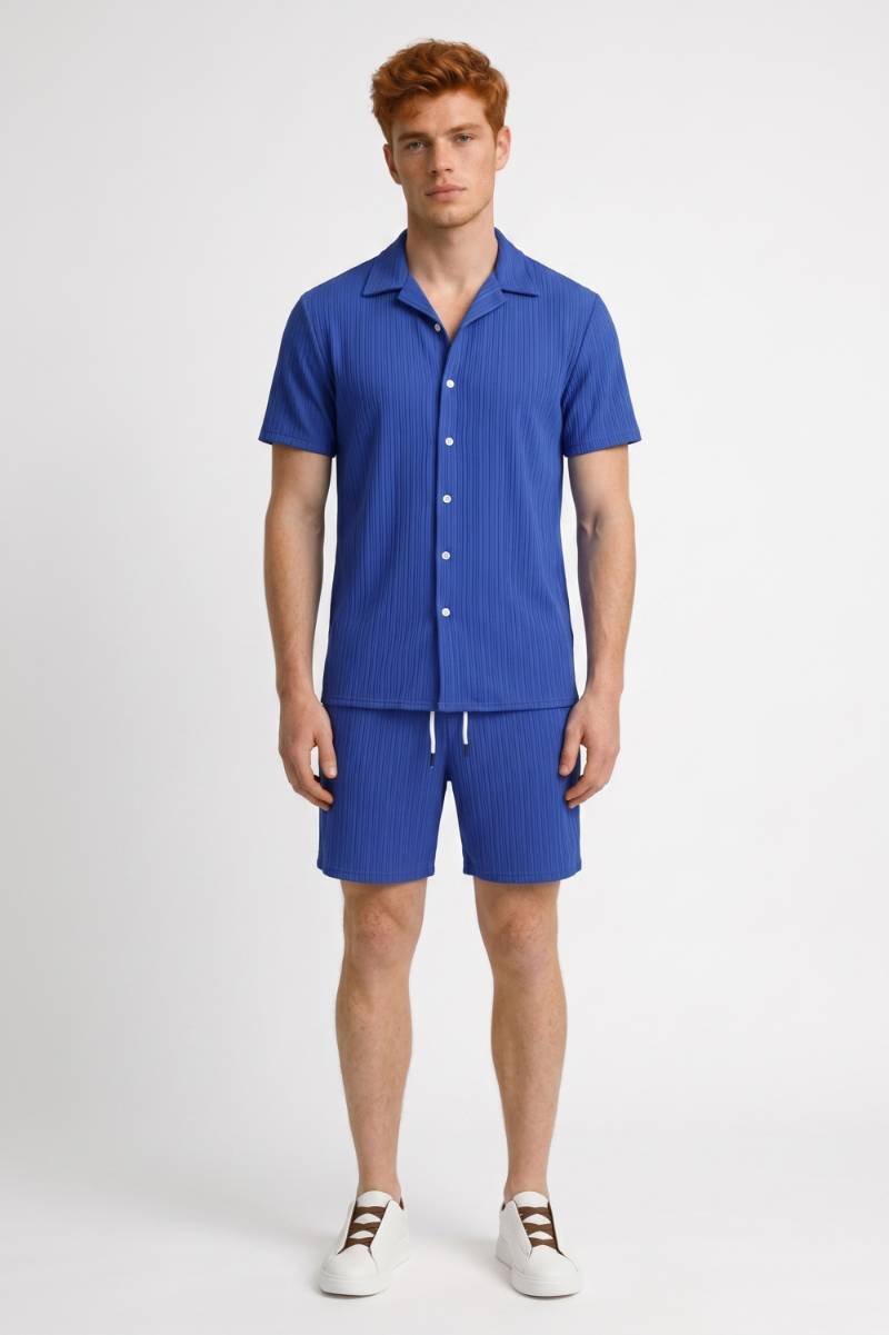 Da Uomo Completo Estivo Texture Riga Relax Casual Moderno