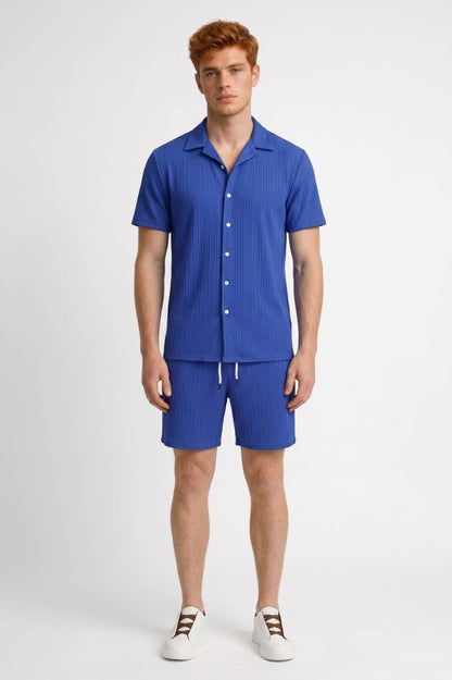 Da Uomo Completo Estivo Texture Riga Relax Casual Moderno