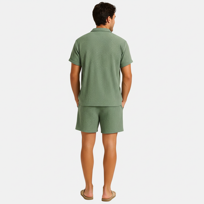Da Uomo Completo Estivo Texture Relax Smart Casual Moderno