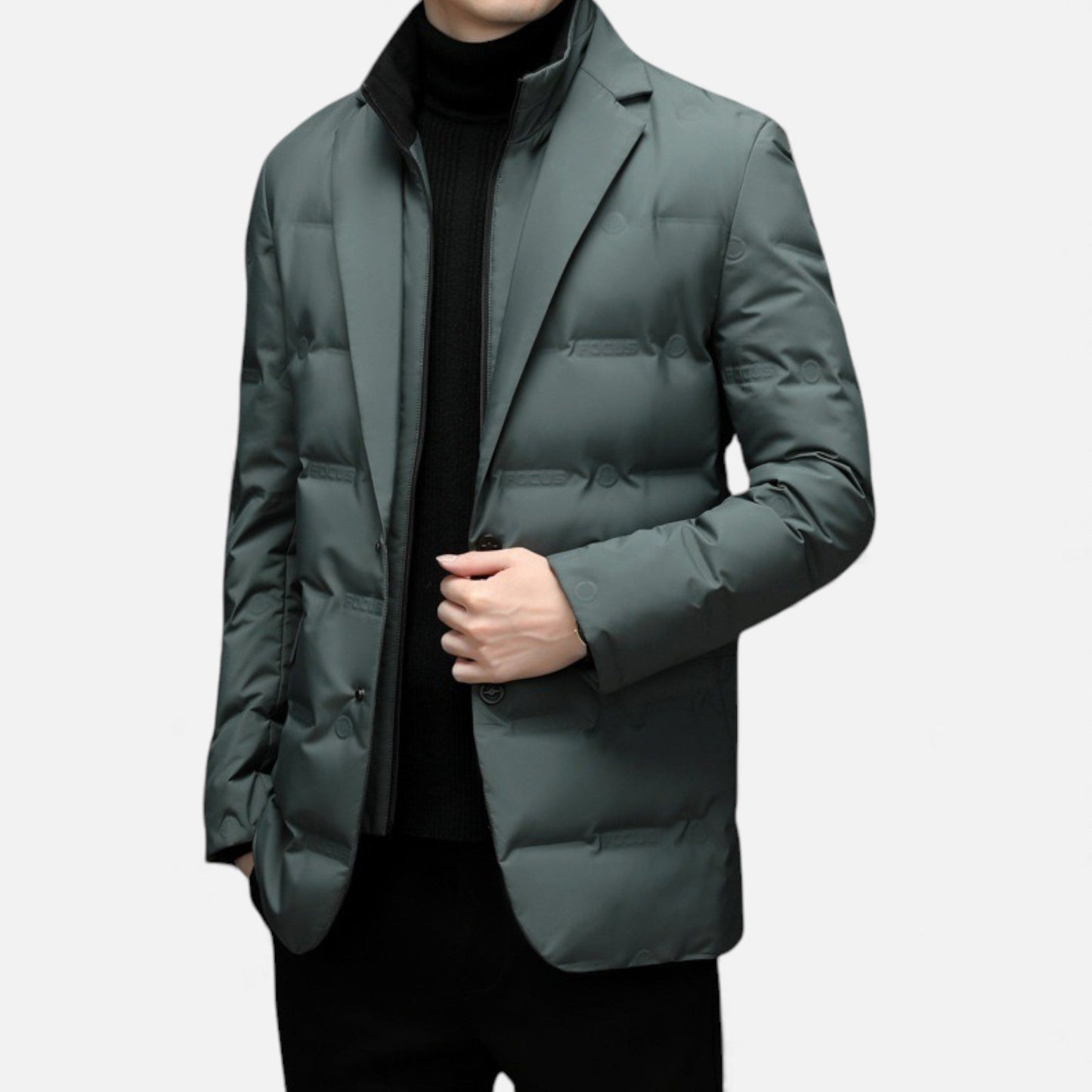 Da Uomo Giacca Puffer Sartoriale Invernale Eleganza Moderna