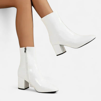 Da Donna Stivaletti Pelle Tacco Largo Eleganza Moderna