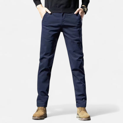 Da Uomo Pantaloni Cotone Gamba Dritta Eleganza Moderna