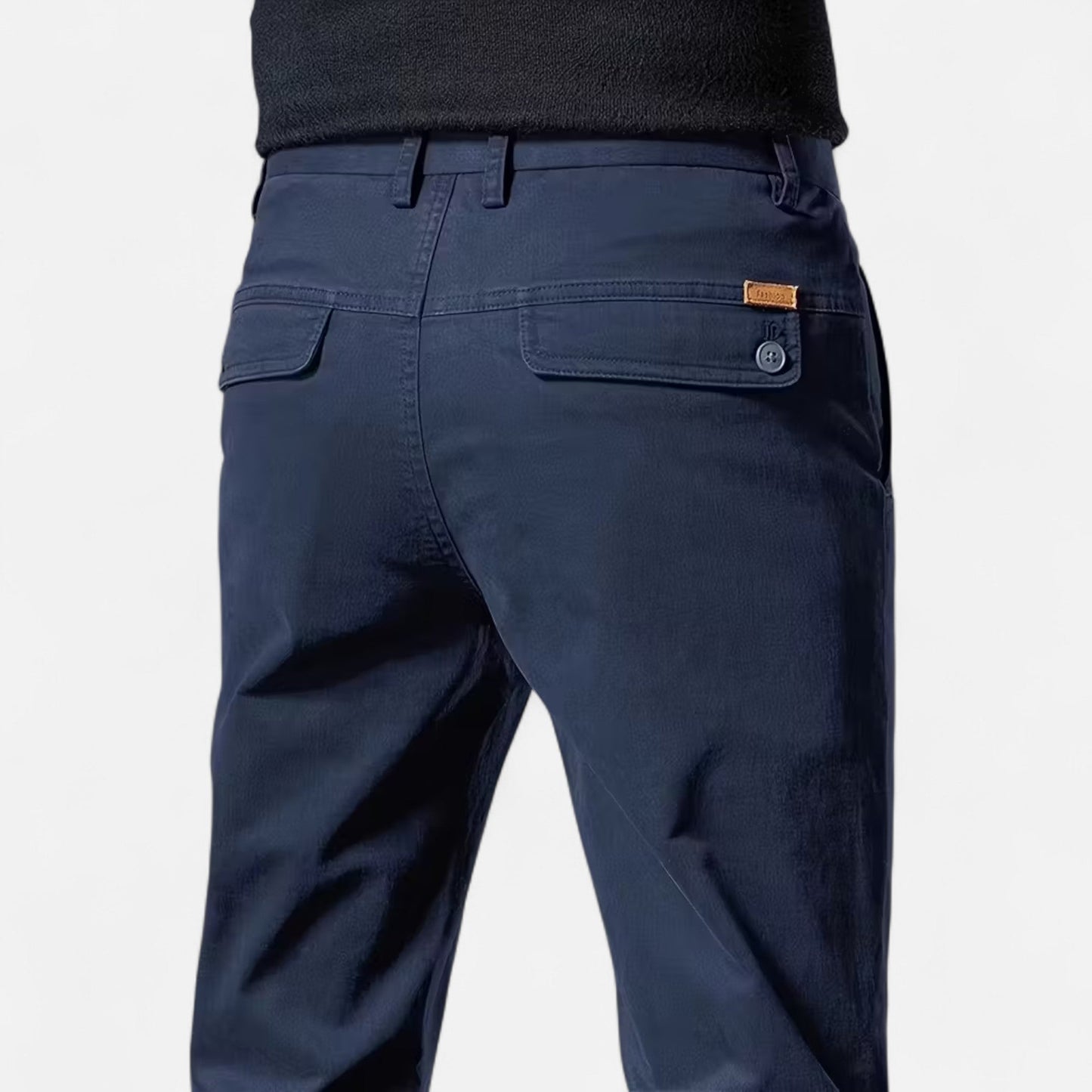 Da Uomo Pantaloni Cotone Gamba Dritta Eleganza Moderna