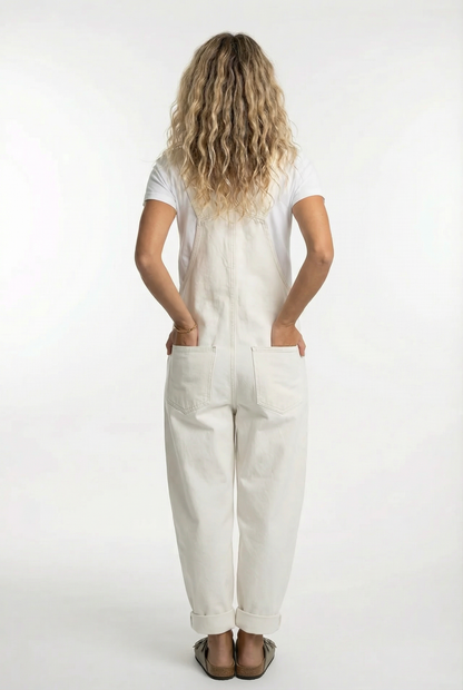 Da Donna Salopette in Denim con Spalline Regolabili