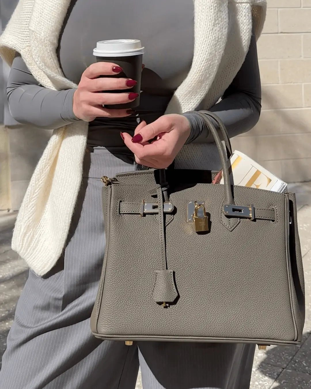 Da Donna Borsa in Vera Pelle con Chiusura Elegante