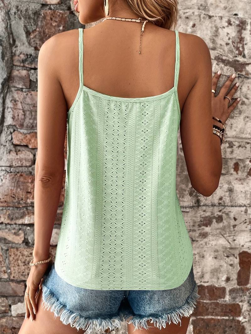 Da Donna Top Pizzo Scollo V Ricamo Eleganza Moderna