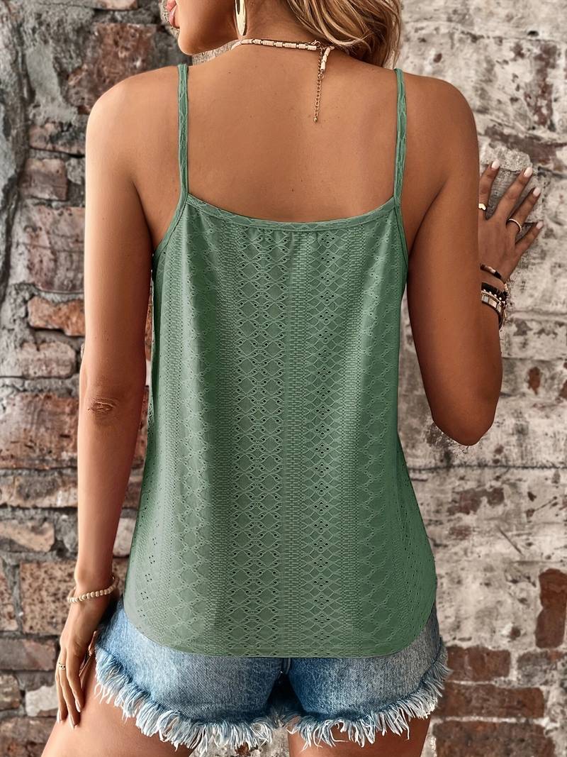 Da Donna Top Pizzo Scollo V Ricamo Eleganza Moderna