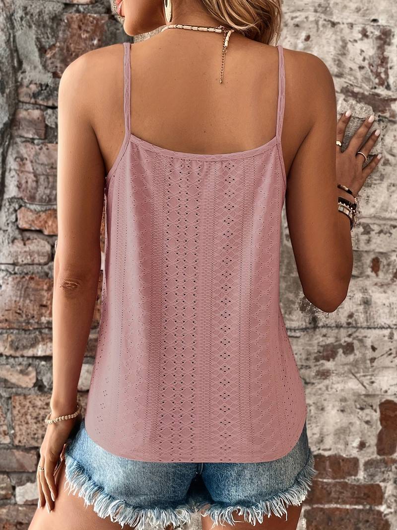 Da Donna Top Pizzo Scollo V Ricamo Eleganza Moderna