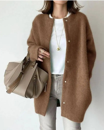 Da Donna Cardigan Lana Bottoni Relax Eleganza Moderna