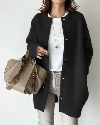 Da Donna Cardigan Lana Bottoni Relax Eleganza Moderna