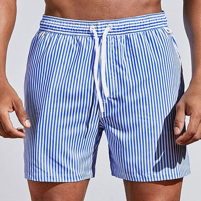 Da Uomo Costume Mare Righe Coulisse Relax Casual Moderno