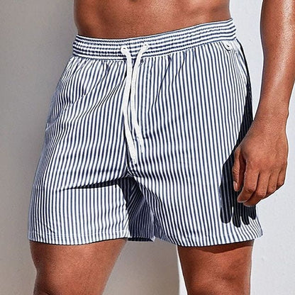 Da Uomo Costume Mare Righe Coulisse Relax Casual Moderno