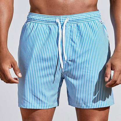 Da Uomo Costume Mare Righe Coulisse Relax Casual Moderno