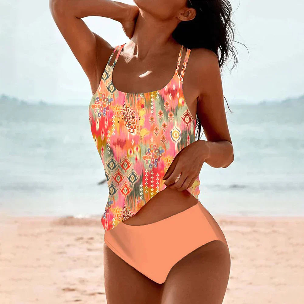 Da Donna Tankini Strutturato con Slip Alto Modellante
