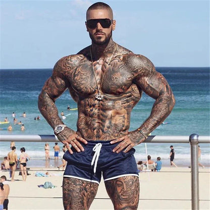 Da Uomo Bermuda Mare Asciugatura Rapida Coulisse Relax Moderno