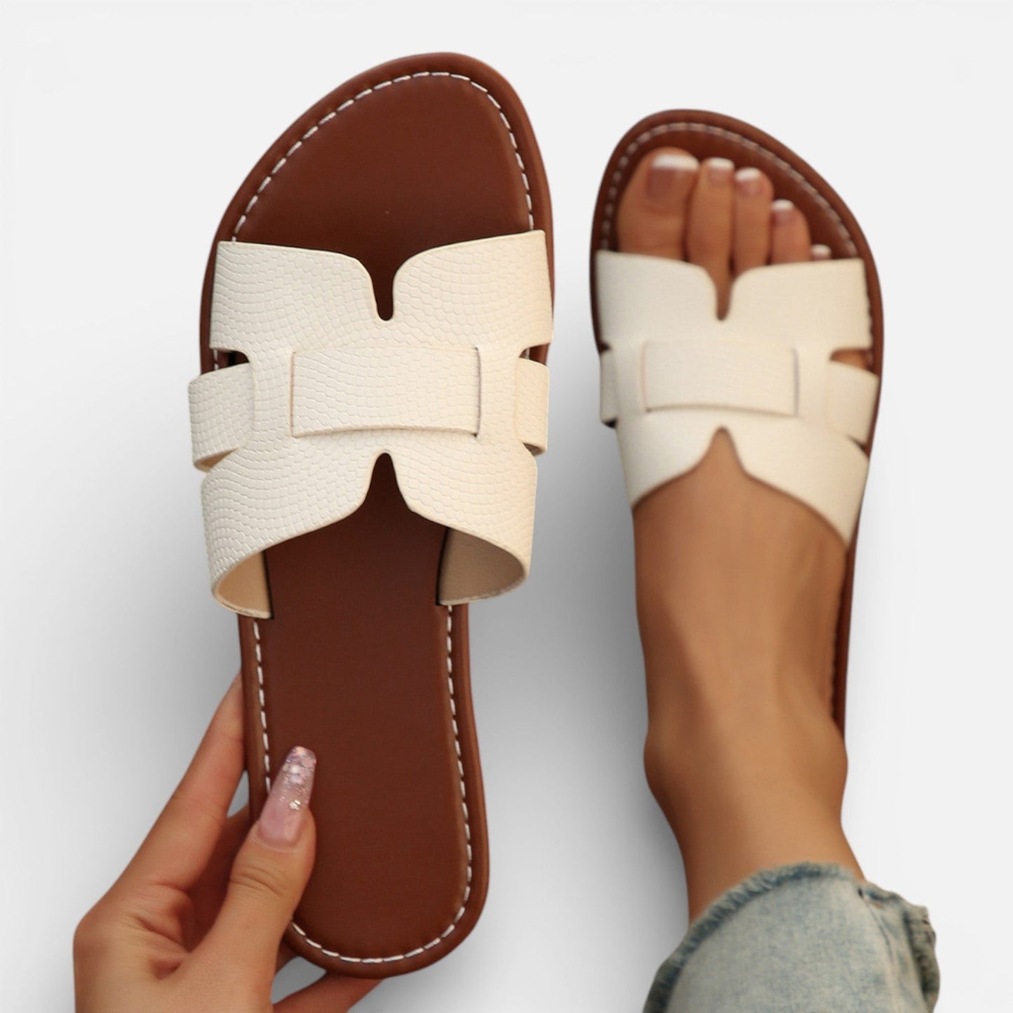 Da Donna Sandali Ciabatta Fascia Intrecciata Relax Estiva