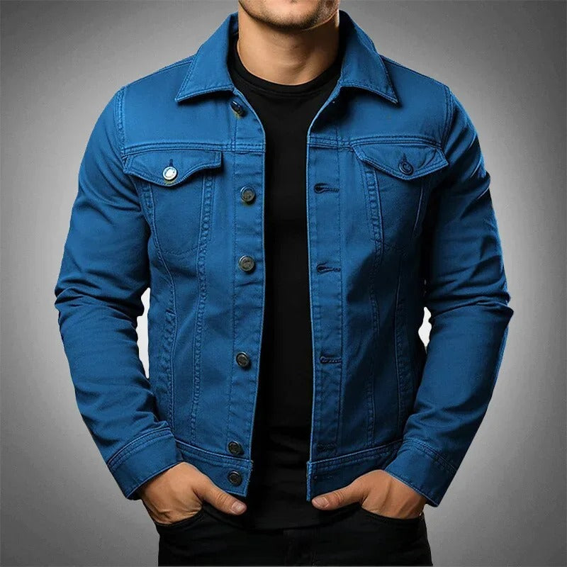 Da Uomo Giacca Denim Leggera Stile Casual Moderno