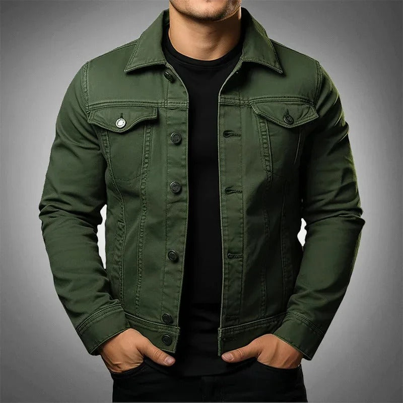 Da Uomo Giacca Denim Leggera Stile Casual Moderno