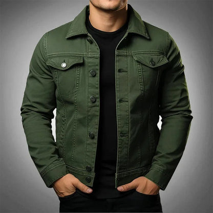 Da Uomo Giacca Denim Leggera Stile Casual Moderno