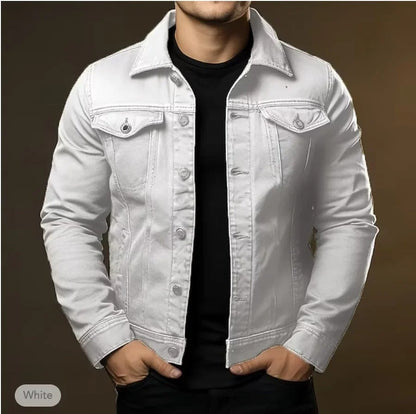 Da Uomo Giacca Denim Leggera Stile Casual Moderno
