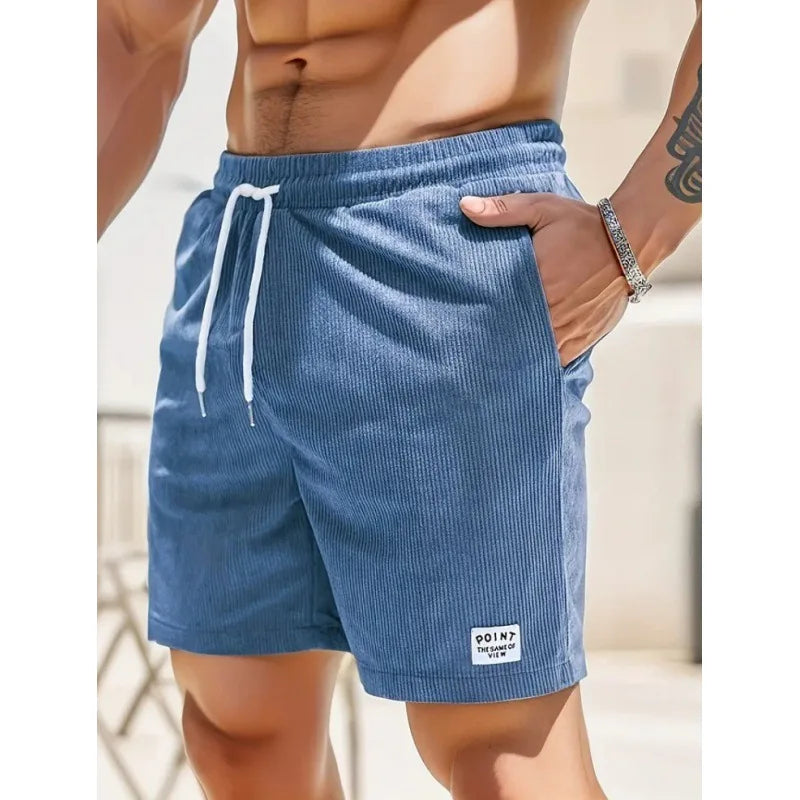 Da Uomo Bermuda Costine Coulisse Tasche Relax Moderno