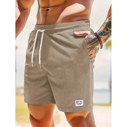Da Uomo Bermuda Costine Coulisse Tasche Relax Moderno