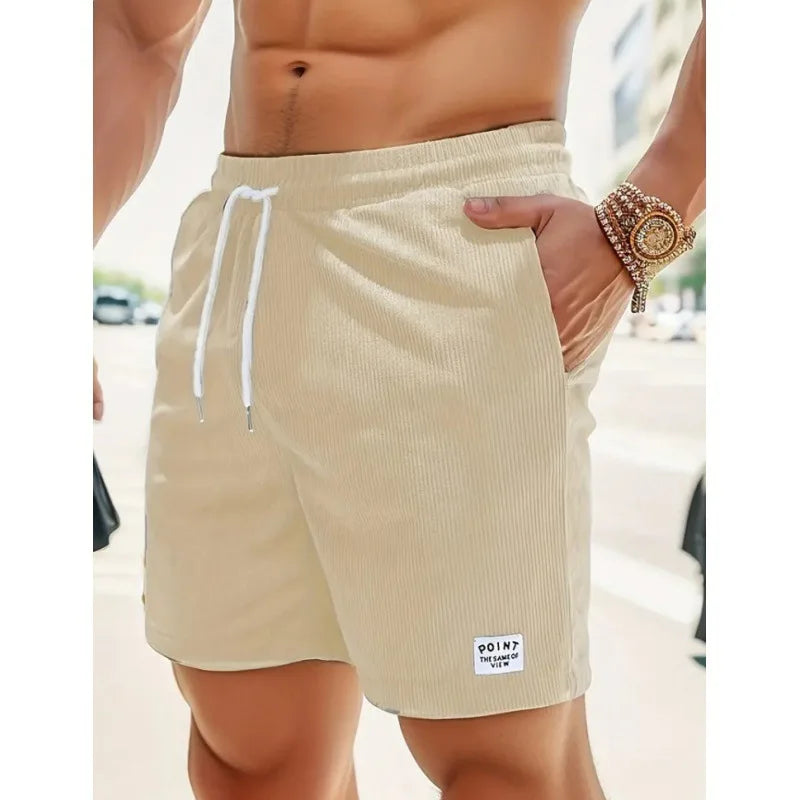 Da Uomo Bermuda Costine Coulisse Tasche Relax Moderno