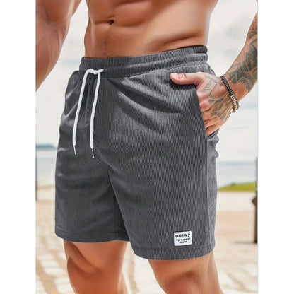 Da Uomo Bermuda Costine Coulisse Tasche Relax Moderno