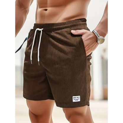 Da Uomo Bermuda Costine Coulisse Tasche Relax Moderno