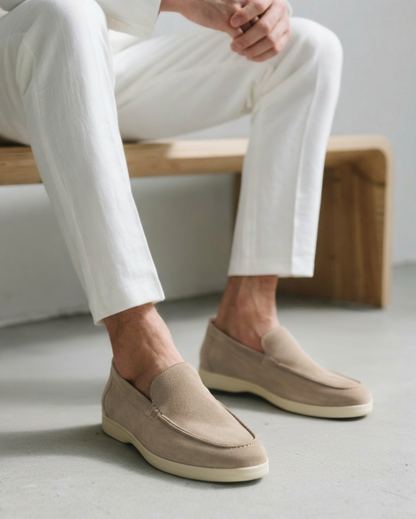 Da Uomo Mocassini Slip-On in Camoscio con Design Casual Comfort