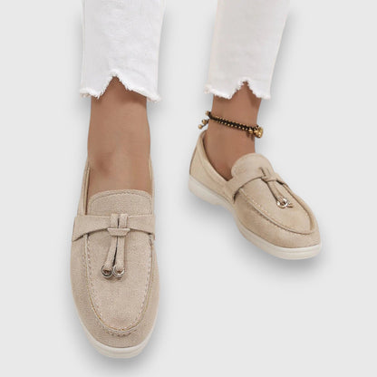 Da Donna Mocassini Slip-On con Nappine Decorative e Suola Flat