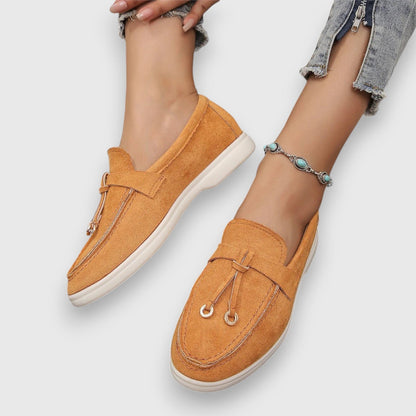 Da Donna Mocassini Slip-On con Nappine Decorative e Suola Flat