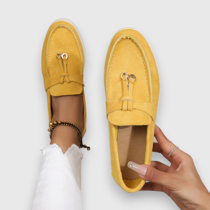 Da Donna Mocassini Slip-On con Nappine Decorative e Suola Flat