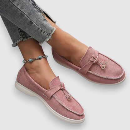 Da Donna Mocassini Slip-On con Nappine Decorative e Suola Flat