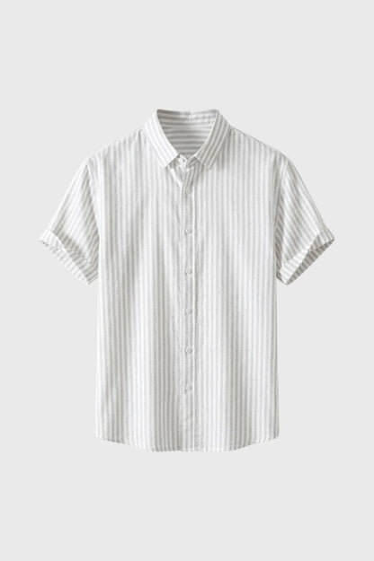 Da Uomo Camicia Stampata con Abbottonatura Frontale e Colletto Ordinato