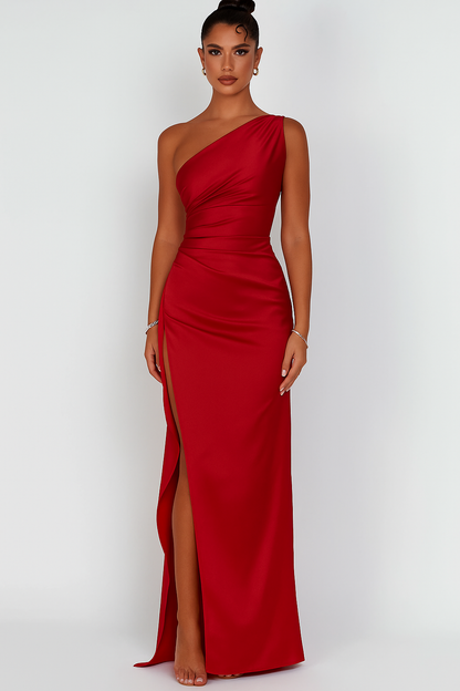 Da Donna Abito Maxi Monospalla Spacco Eleganza Moderna