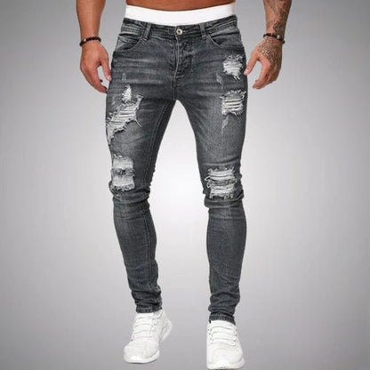 Da Uomo Jeans Slim Destroyed Con Struttura Stretch