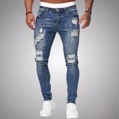 Da Uomo Jeans Slim Destroyed Con Struttura Stretch